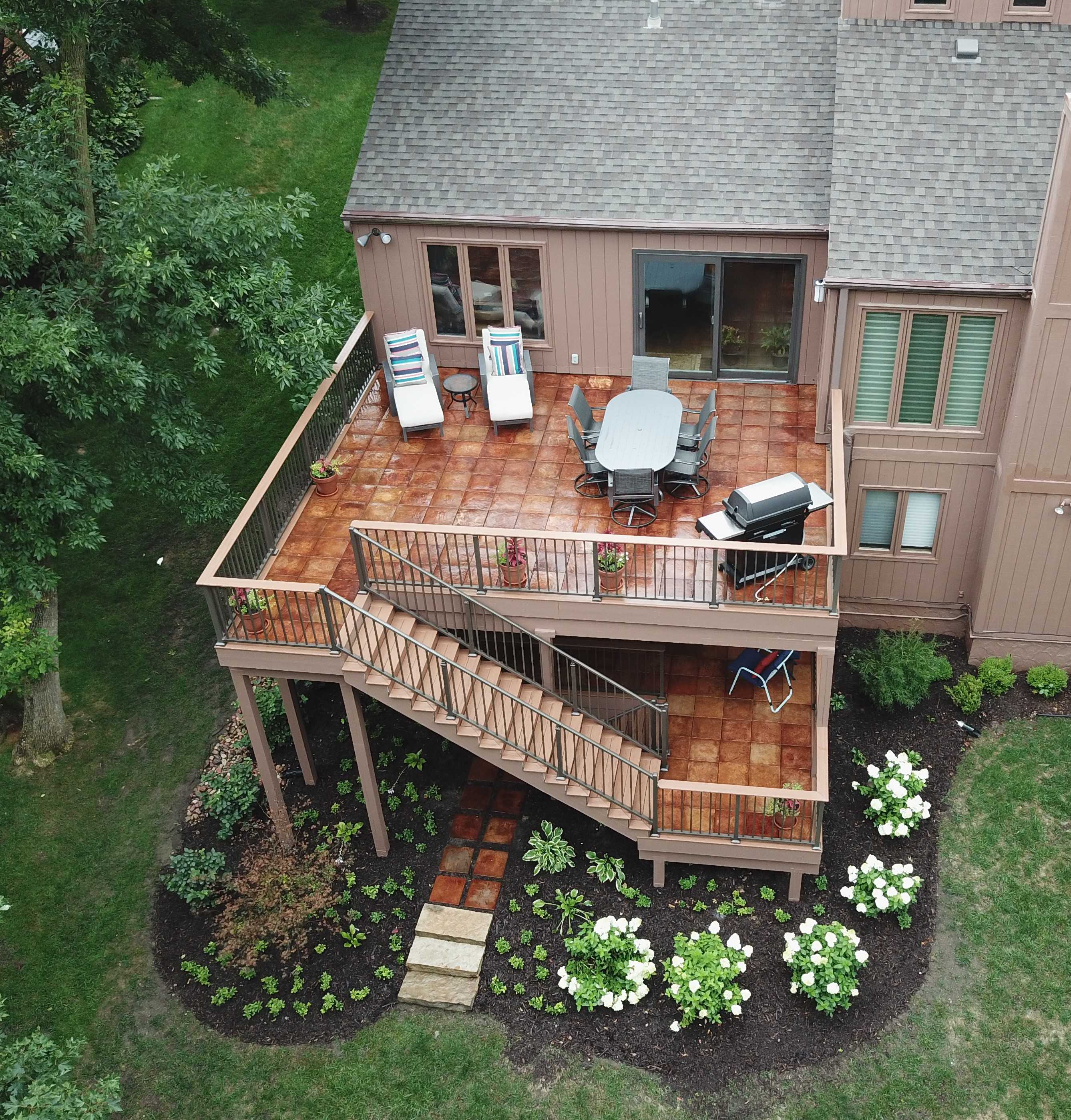 DekTek Tile's Beautiful Concrete Decking Drone Shot