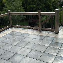DekTek Tile's luxury concrete deck tiles in limestone
