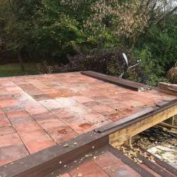 Adobe Tile Deck Project using DekTek Tile Sister Joist Installation for the Concrete Deck Tiles