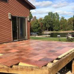 Adobe Tile Deck Project using DekTek Tile Sister Joist Installation for the Concrete Deck Tiles