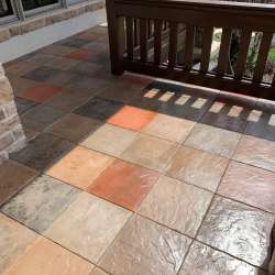 DekTek Tile Custom Color Concrete Decking - Mocha mixed with Adobe Deck Tiles