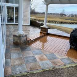 DekTek Tile Custom Color Deck Tiles - Mocha and Cobblestone Gray