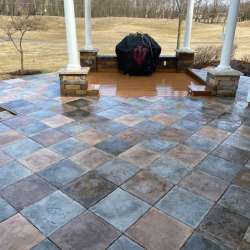 DekTek Tile Custom Color Deck Tiles - Mocha and Cobblestone Gray