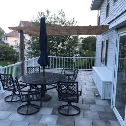 dektek tile luxury cobblestone gray concrete 