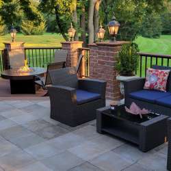 dektek tile oak concrete luxury decking tile