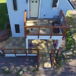 dektek tile pecan medley luxury concrete decking