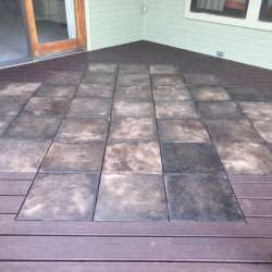 cocoa melange dektek tile outdoor patio space