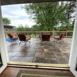 cocoa melange dektek tile outdoor patio