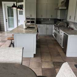 DekTek Tile's luxury concrete deck tiles for outdoor kitchen