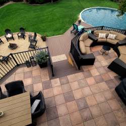 DekTek Tile's Mocha Concrete Deck Tiles