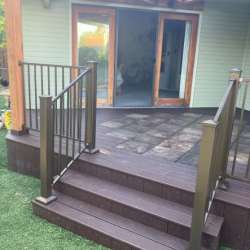 dektek tile accent deck & fireproof inlays - outdoor concrete luxury deck tiles