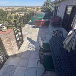 dektek tile luxury cobblestone gray concrete 